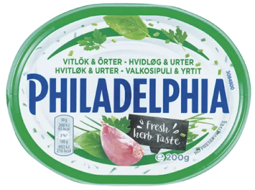 Philadelphia Smøreost m. hvidløg og urter
