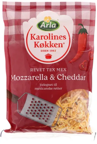 Arla Karolines Køkken Revet Mozzarella og Cheddar
