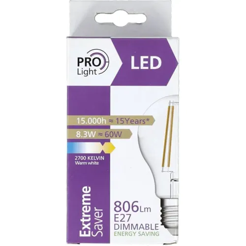 Prolight LED Pære A60 E24 Dæmpbar