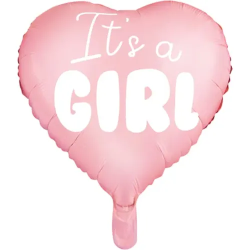 PartyDeco Folieballon It's a girl 45 cm