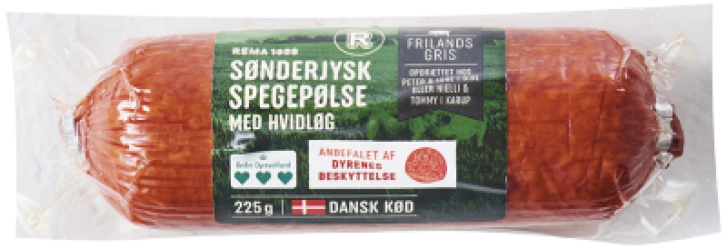 Frilandsgris Hvidløgsspegepølse