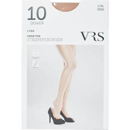 VRS Dame Strømpebukser Open Toe S/M Sissi