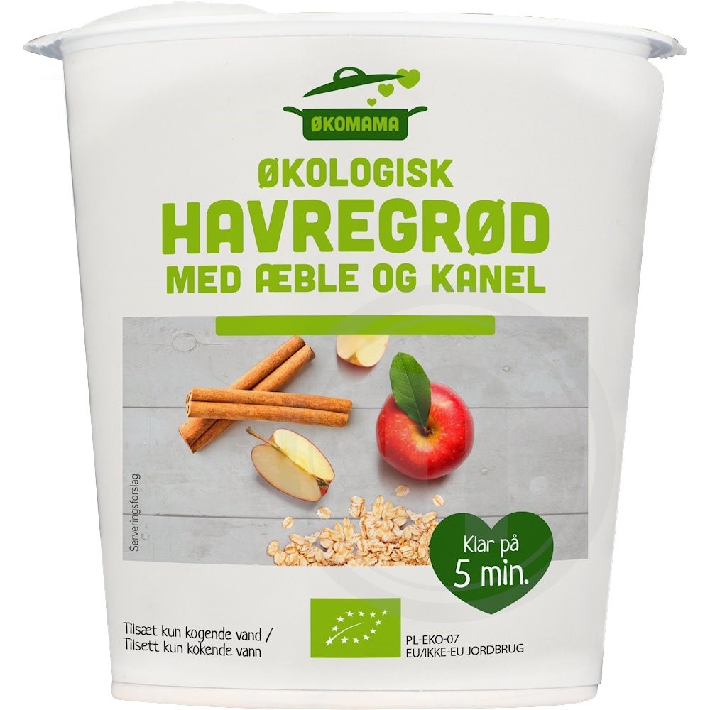Økomama Havregrød Æble og Kanel