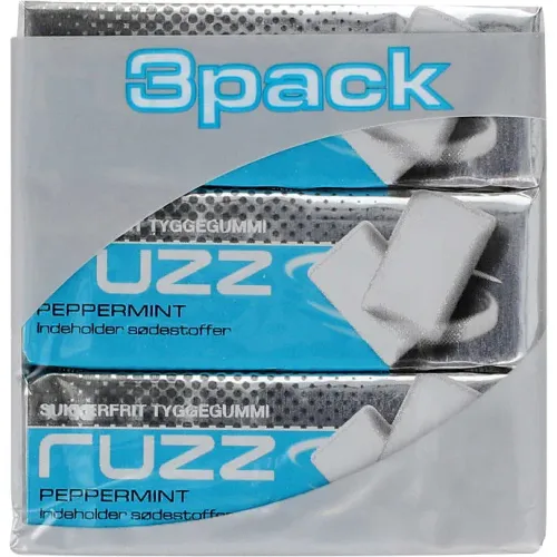 Ruzz, Tyggegummi m. pebermyntesmag