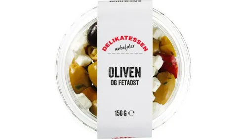 Delikatessen Oliven grønne m. feta