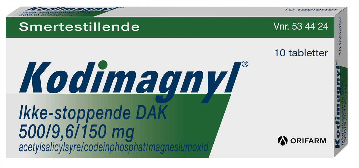 Kodimagnyl, Smertestillende tabletter 150 mg