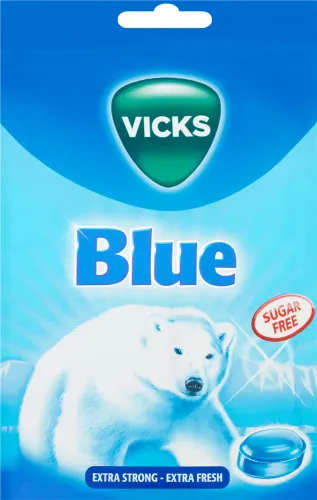 Vicks Blue Pastiller Sukkerfri 72 g