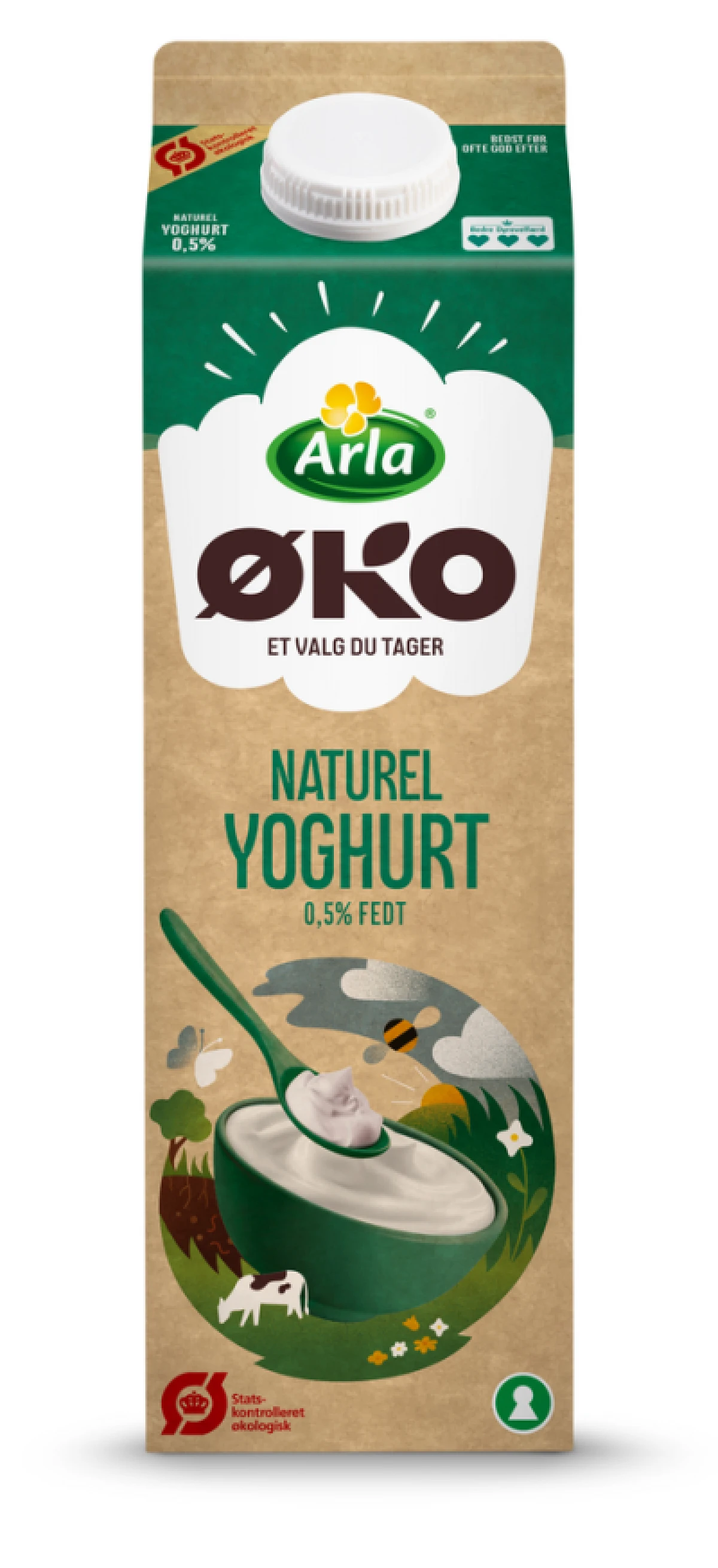 Yoghurt naturel 0,5% øko. Arla ØKO