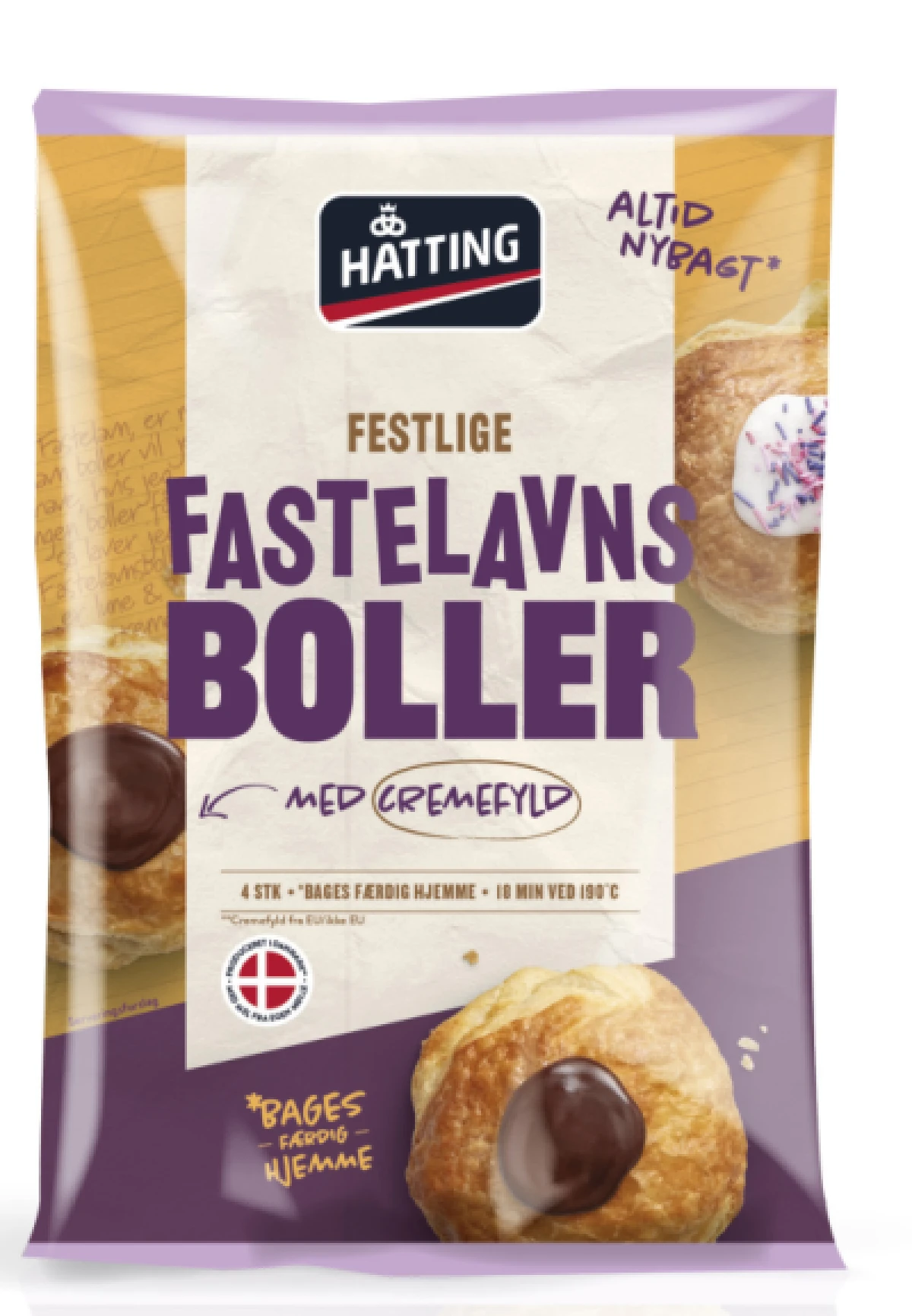 ❄️Fastelavnsboller m. cremefyld, Hatting