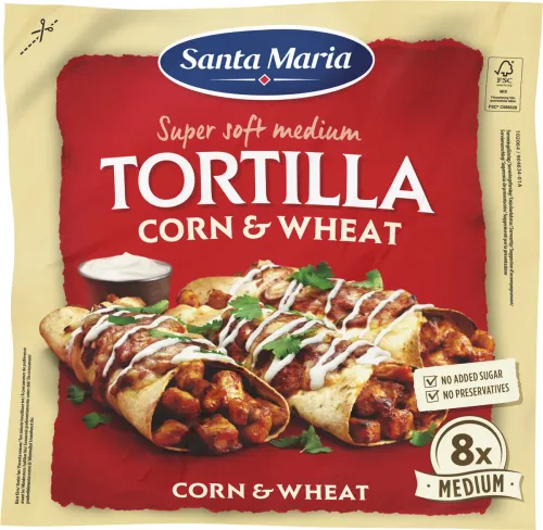 Santa Maria Tortillas med Majskerner 8 stk