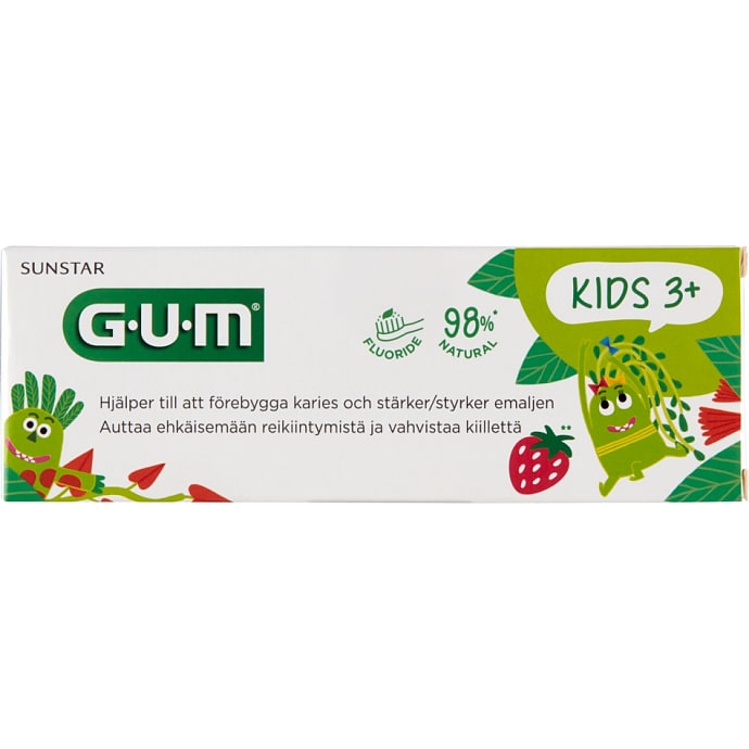 Gum, Børnetandpasta m. mild smag 3+ år