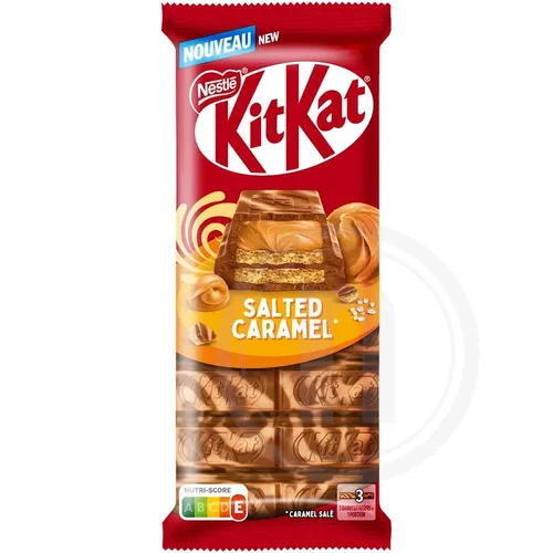 Chokoladeplade m. saltkramel, KitKat