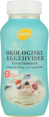Dava, Pasteuriserede æggehvider øko