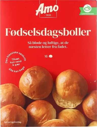 Bageblanding fødselsdagsboller, Amo
