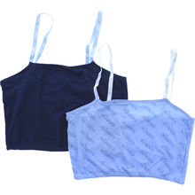 Plain Top Dame Str. S Blå & Navy 2-pak