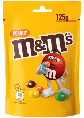 Chokoladeknapper m. peanuts, M&M´s
