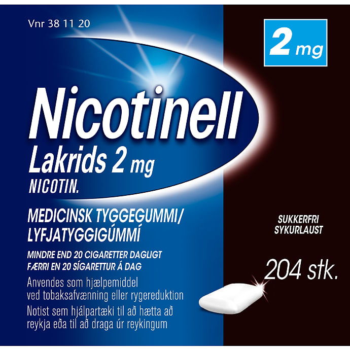 Nicotinell, Nikotintyggegummi Licorice sukkerfri