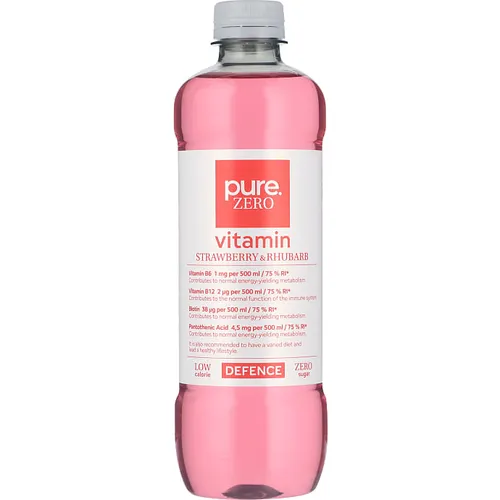Pure, Sportsdrikke m. jordbær- og rabarbersmag