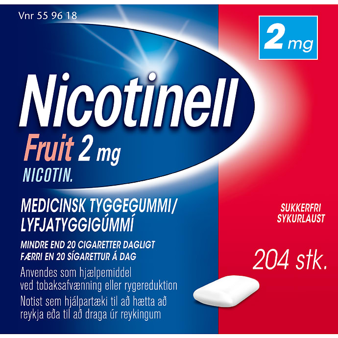 Nicotinell, Nikotintyggegummi Fruit sukkerfri