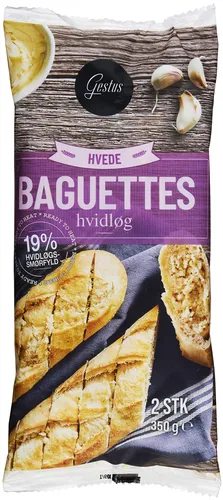 Gestus Hvidløgsbaguette 2-pak 350 g