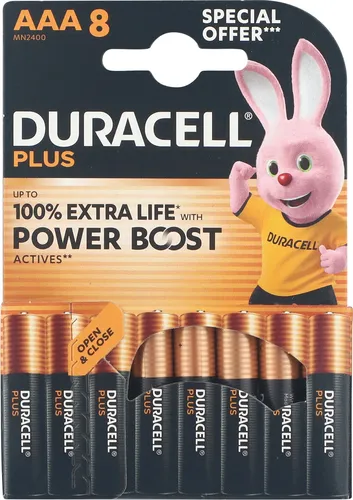 Duracell, Duracell Plus Boost AAA batterier 8-pak