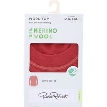 Pierre Robert Merinould Junior Top Rød 134-140