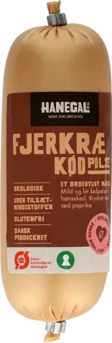 FJERKRÆ KØDPØLSE, 200 GR. / ØKO. HANEGAL