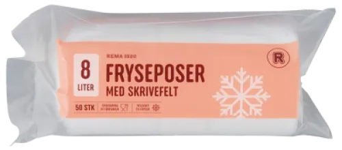 FRYSEPOSER 8 LTR, 50 STK. / REMA 1000