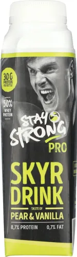 DRIKKESKYR, 330 ML. / STAY STRONG PRO, PÆRE & VANILJE,