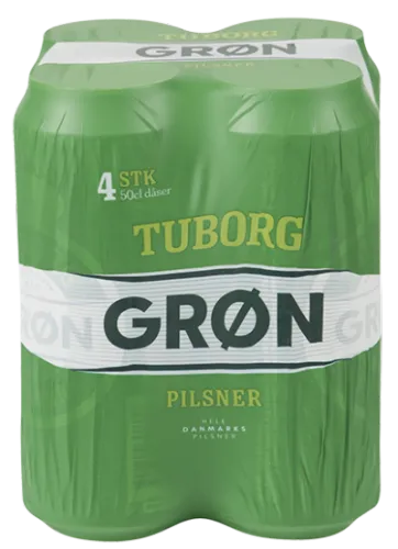 GRØN TUBORG 4,6%, 2 LTR. / 4 PAK