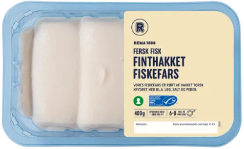 FINTHAKKET FISKEFARS, 400 GR. / REMA 1000