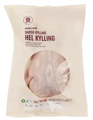 HEL KYLLING, 1350 GR. / DANSK