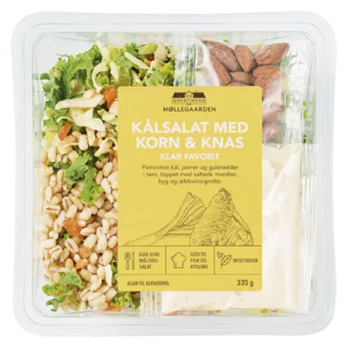 KÅLSALAT, 335 GR. / MØLLEGAARD, MED KORN & KNAS