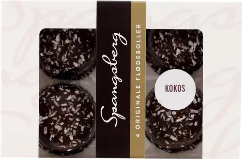 Flødeboller M/Kokos 4 Stk, 124 Gram