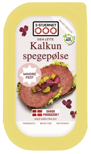 3-Stjernet, Kalkunspegepølse i skiver 8% fedt