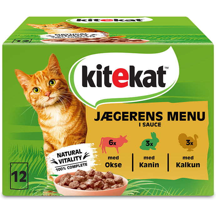 Kitekat, Vådfoder i sovs m. kanin, kalkun og okse