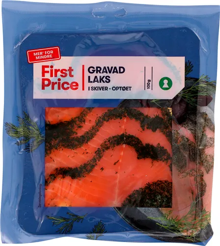 Fp Gravad Laks Skiver, 100 Gram
