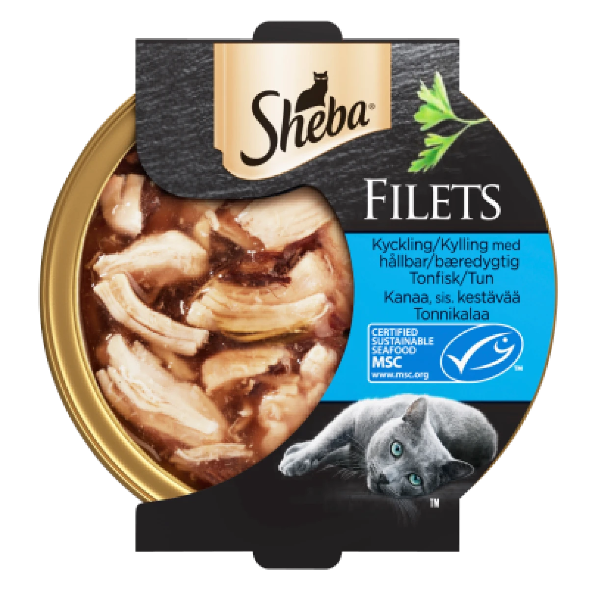 Sheba, Vådfoder m. kylling og tun