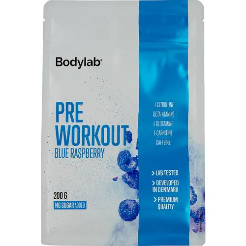 Bodylab, Pre Workout-pulver Blue Raspberry