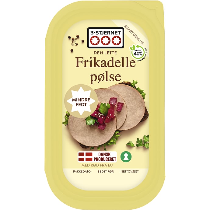 3-Stjernet, Frikadellepølse i skiver 9% fedt