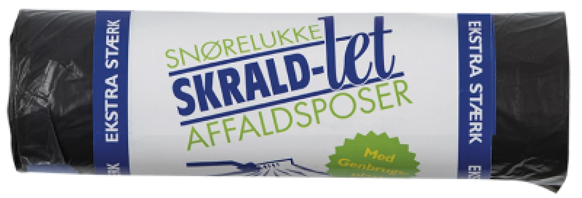 Skrald-Let, Affaldspose m. snøreluk 30 l