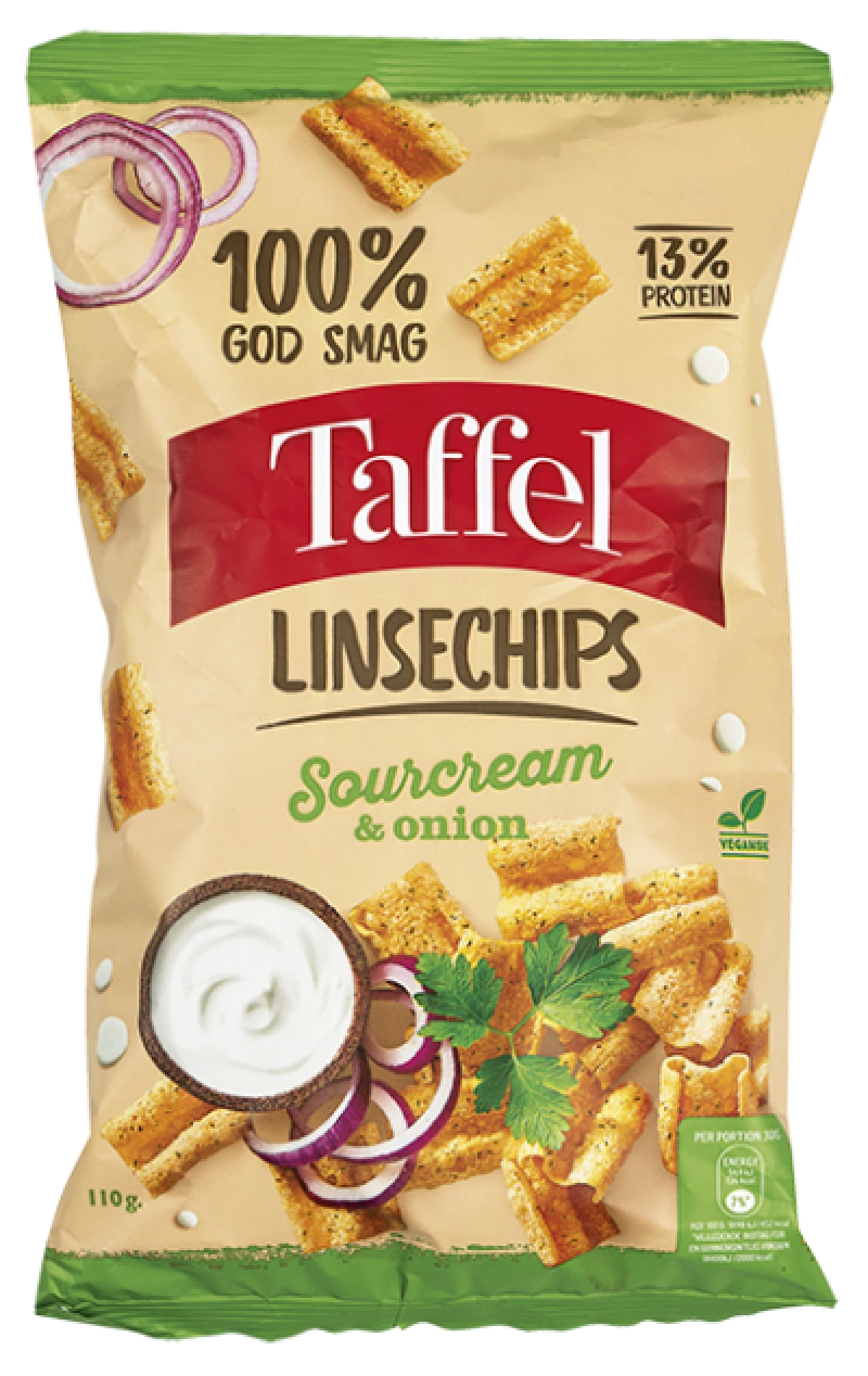Taffel, Linsechips m. sour cream & onion