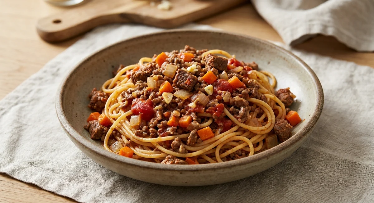 Spaghetti Kødsovs
