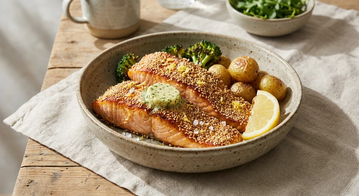 Laks med sesam og citron
