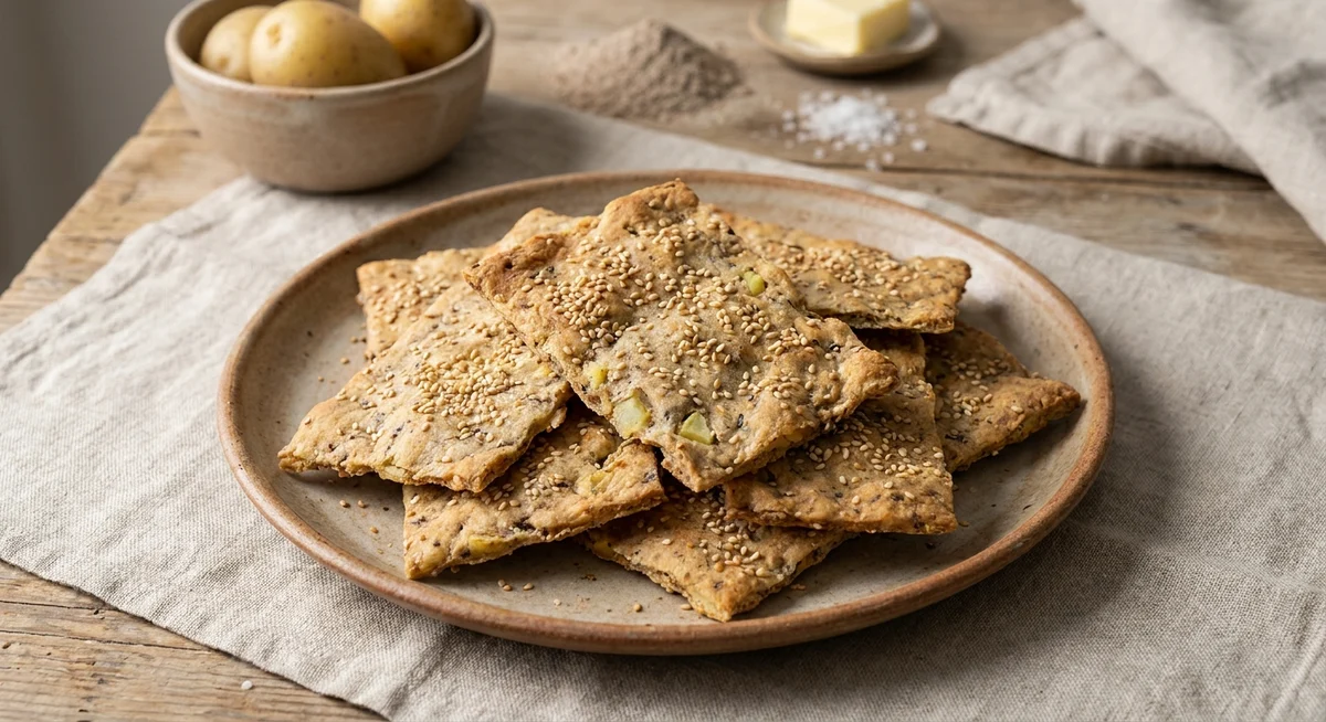 Kartoffelknækbrød med sesamfrø