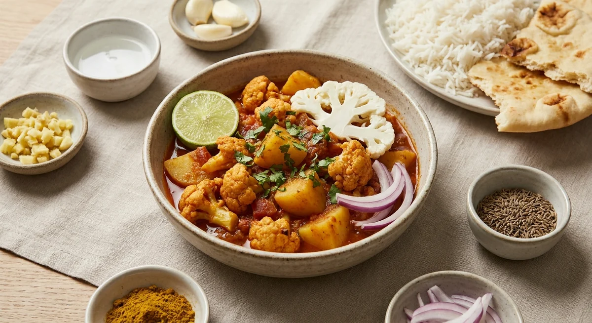 Aloo gobi – kartoffelgryde med blomkål og karry