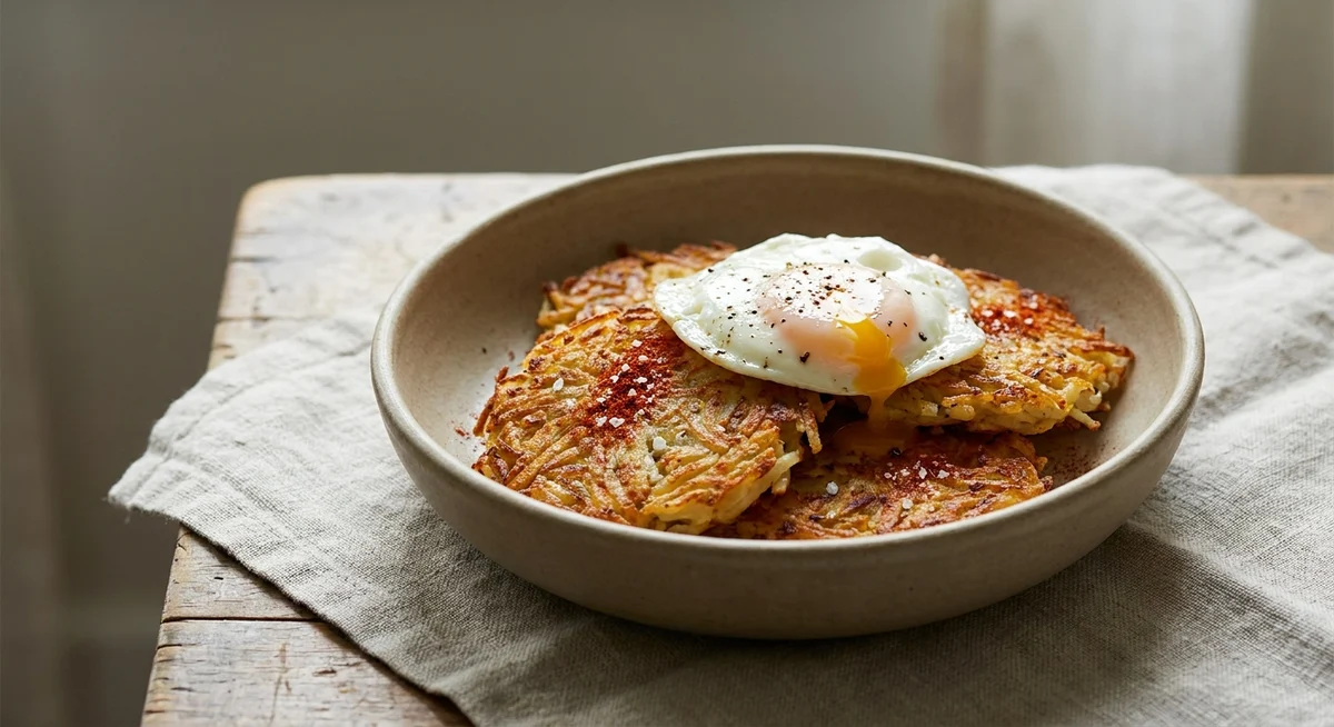 Hashbrowns med røget paprika og spejlæg