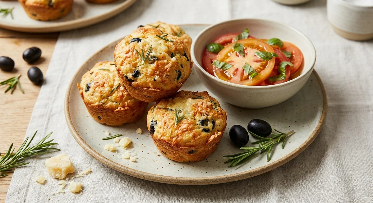 Olivenmuffins med rosmarin og parmesan