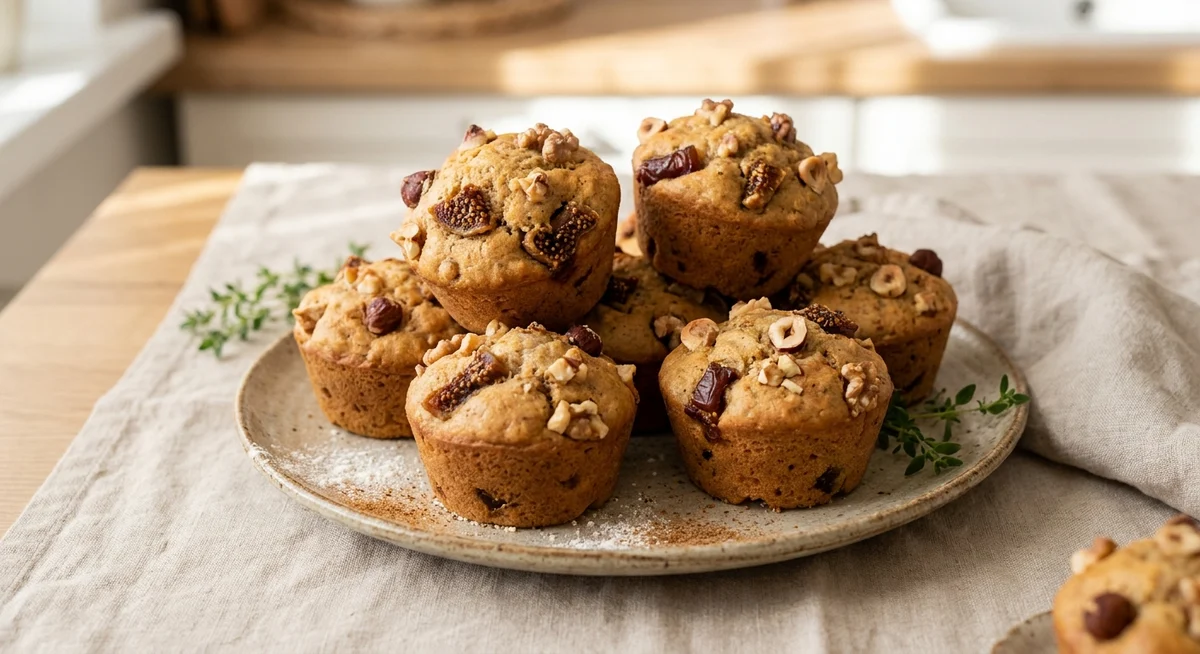 Frugt- og nøddemuffins