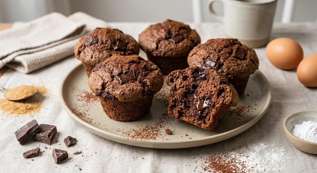Amerikanske chokolademuffins